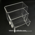 rectangle shape clear acrylic riser in a set of 3 different size